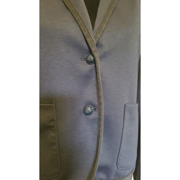 Gap The Academy Schoolboy Uniform 2 Button Blazer Womens 6 Navy Denim Edges - Picture 4 of 12